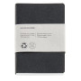 CARNET CUIR RECYCLE 8º 100F LISSE NOIR OB