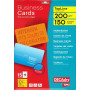 Pack 15x10 cartes BL coins ronds  200g