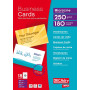 Pack 180 cartes visite 250g. BLANC 85X5OB