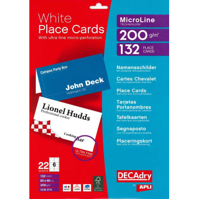 Pack 132 cartes Chevalet 200g.85X46