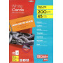 Pack 15x3 cartes 210x99mm  'BL'  BLANC