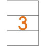 Pack 15x3 cartes 210x99mm  'BL'  BLANC