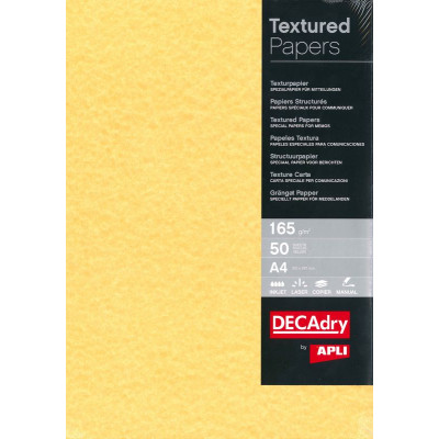 B.PARCHMENT TEXTURE PAPIER OR 165G.50F