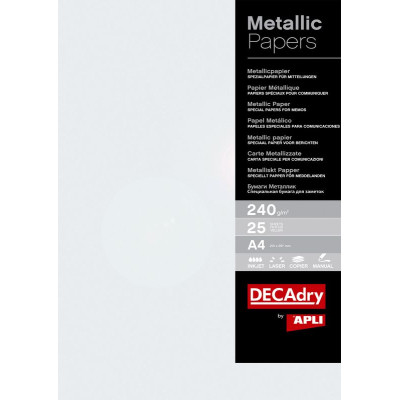 Pack 25 A4 PERLE métallisé 240gOB      OB