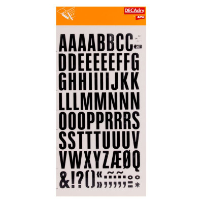 S. lettres transfert noir 24mm-1F