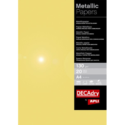 Pack 20 A4 or métallisé 130gOB
