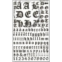 S. lettres&chiffres transf. noir 12mm-1OB