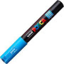 Uniball Posca trait extra fin1 mm pointe conique PC1MC bleu clair