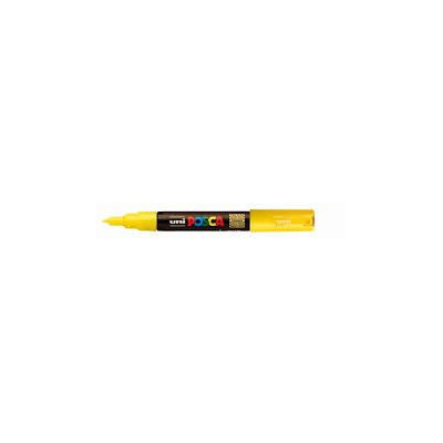 Uniball Posca trait extra fin1 mm pointe conique PC1MC jaune