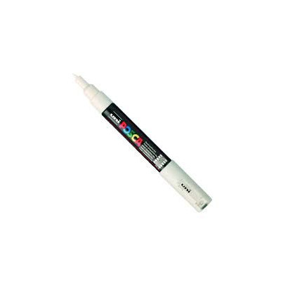 Uniball Posca trait extra fin1 mm pointe conique PC1MC blanc