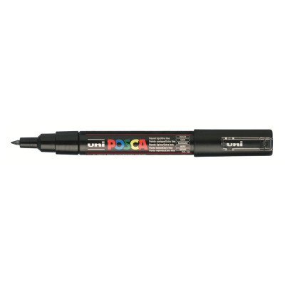 Uniball Posca trait extra fin1 mm pointe conique PC1MC noir