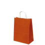 50 Sacs Kraft 24 x 12 x 31cm 100gr poignées torsadées rouge