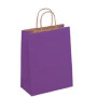 50 Sacs Kraft 24 x 12 x 31cm 100gr poignées torsadées violet