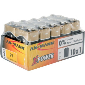 ANSMANN Piles alca indus 5015711 6LR61 colisage de 10