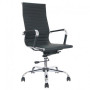 Fauteuil de bureau noir pied chrome ORUS