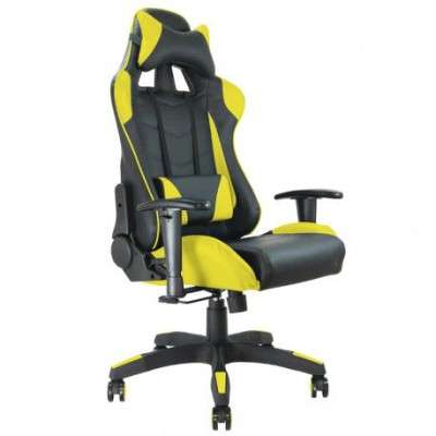 Fauteuil de bureau Gamer baquet RACING noir et jaune