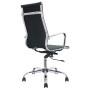 Fauteuil de bureau noir pied chrome ORUS
