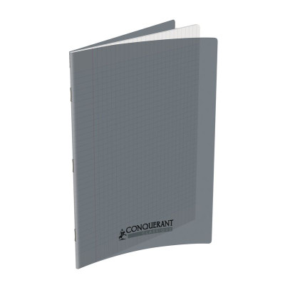 CAHIER CONQUERANT CLASSIQUE AGRAFE 210x297 96P 90G SEYES POLYPRO GRIS