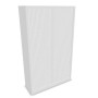 Armoire à rideaux H. 198 x L. 120 x P. 43 cm - corps blanc - rideaux blanc