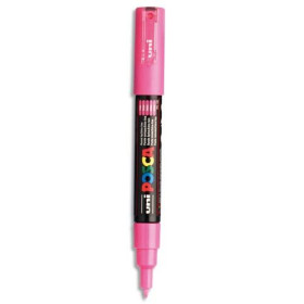 Uniball Posca Marqueur peinture à eau, encre à pigmentation rose, pointe extra f