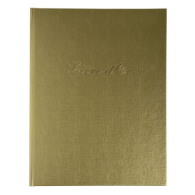 Livre d'or balacron or 26X22 +/titre