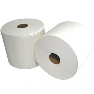 Lot de 2 bobines d'essuyages alimentaires blanches recyclés T1000 21 x 25cm ECOL