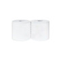 Lot de 2 bobines d'essuyages alimentaires blanches recyclés T800 21 x 25cm ECOLA