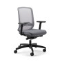 Chaise anthracite avec assise et dossier tissu Bali gris nuage