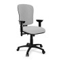 Siège Scoop assise et haut dossier tissu Gris clair