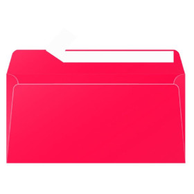 Paquet de 20 enveloppes Pollen 110x220 rouge groseille