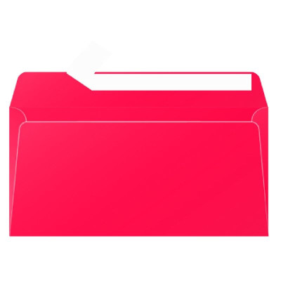 Paquet de 20 enveloppes Pollen 110x220 rouge groseille