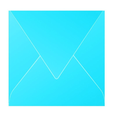 Paquet de 20 enveloppes Pollen 140x140 bleu turquoise