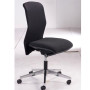 Siège à mécanisme synchrone - assise tissu noir - haut dossier résille noire