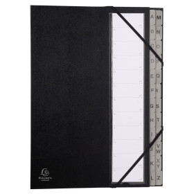 Trieur 24 compart. Alphabétiques Noir