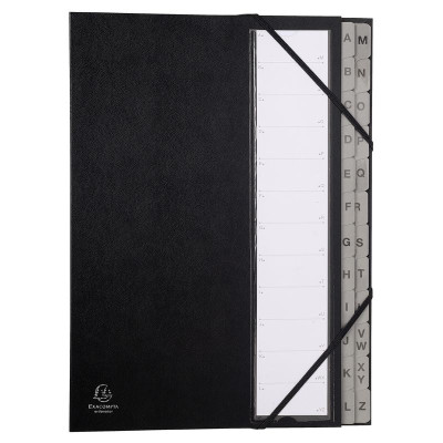 Trieur 24 compart. Alphabétiques Noir