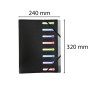 Trieur 8 comp 3 rabats PP Noir