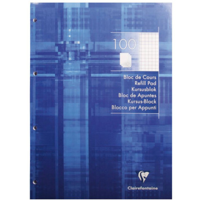 Bloc de cours perf. 4 trous 21x29,7cm 200p Q.5x5