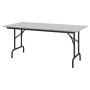 TABLE PLIANTE 120X80CM EP.18MM +2 BARRES DE RENFORT DECOR GRIS - PIETEMENT NOIR