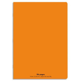 C9 Cahier21x29,7cm 96 pages 90g grands carreaux Séyès. Polypropylène Orange