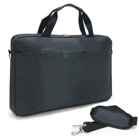 Sacoche Ordinateur 15.6 Porte Document Imperméable Multipoches Nylon Noir