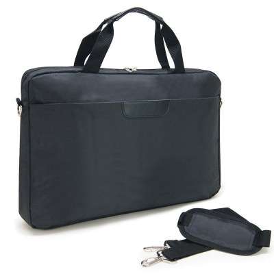 Sacoche Ordinateur 15.6 Porte Document Imperméable Multipoches Nylon Noir