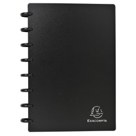 Porte-cartes de visite à anneaux A5 noir