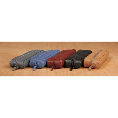 Age Bag trousse cuir petite ovale 18,5x5x3cm assortiment