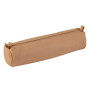 CUIR NATUREL Trousse ronde Ø5,5x22cm