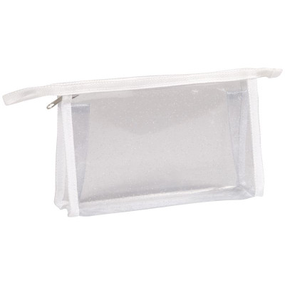 FANTAISIE Trousse ronde transparente Ø7x22 cm, avec paillettes