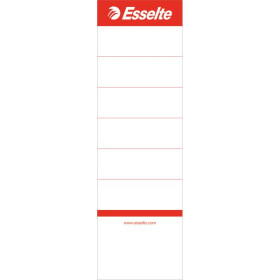 Etiquettes auto-adhesives pour classeurs a levier carton 75 mm Esselte, Lot 10,