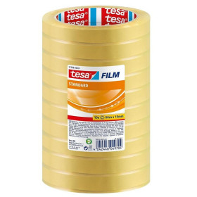 Tesa Lot de 10 rouleaux de ruban adhésif transparent tesafilm 15 mm x 10 m