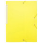 Chemise à élastiques 3 rabats A4 polypro 4,5/10e souple et opaque - Jaune
