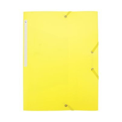 Chemise à élastiques 3 rabats A4 polypro 4,5/10e souple et opaque - Jaune