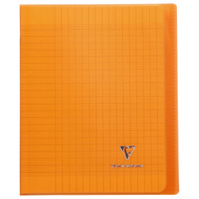 Koverbook piqué polypro transparent Orange 17x22cm 96p séyès